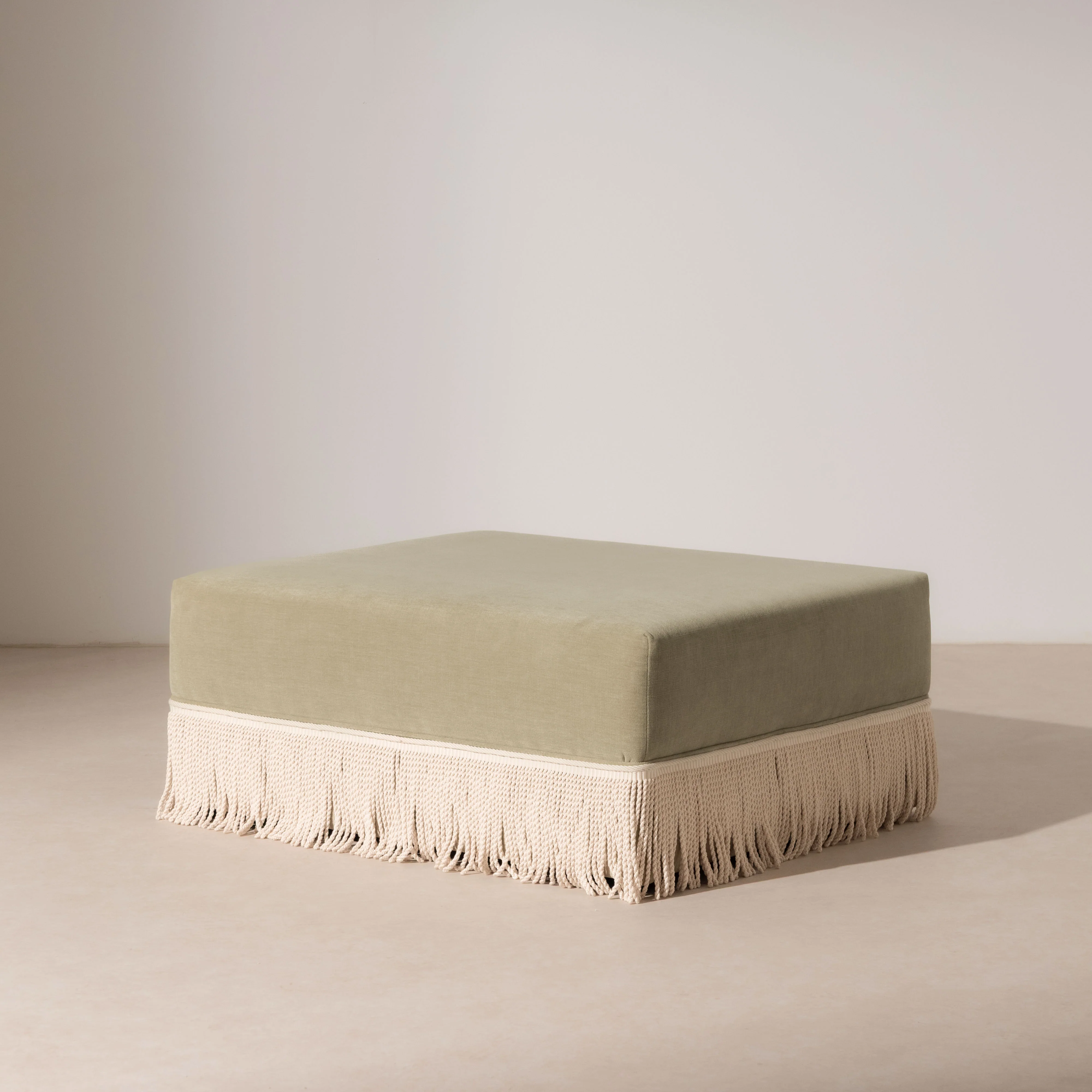 Fringed Ottoman - Eucalyptus