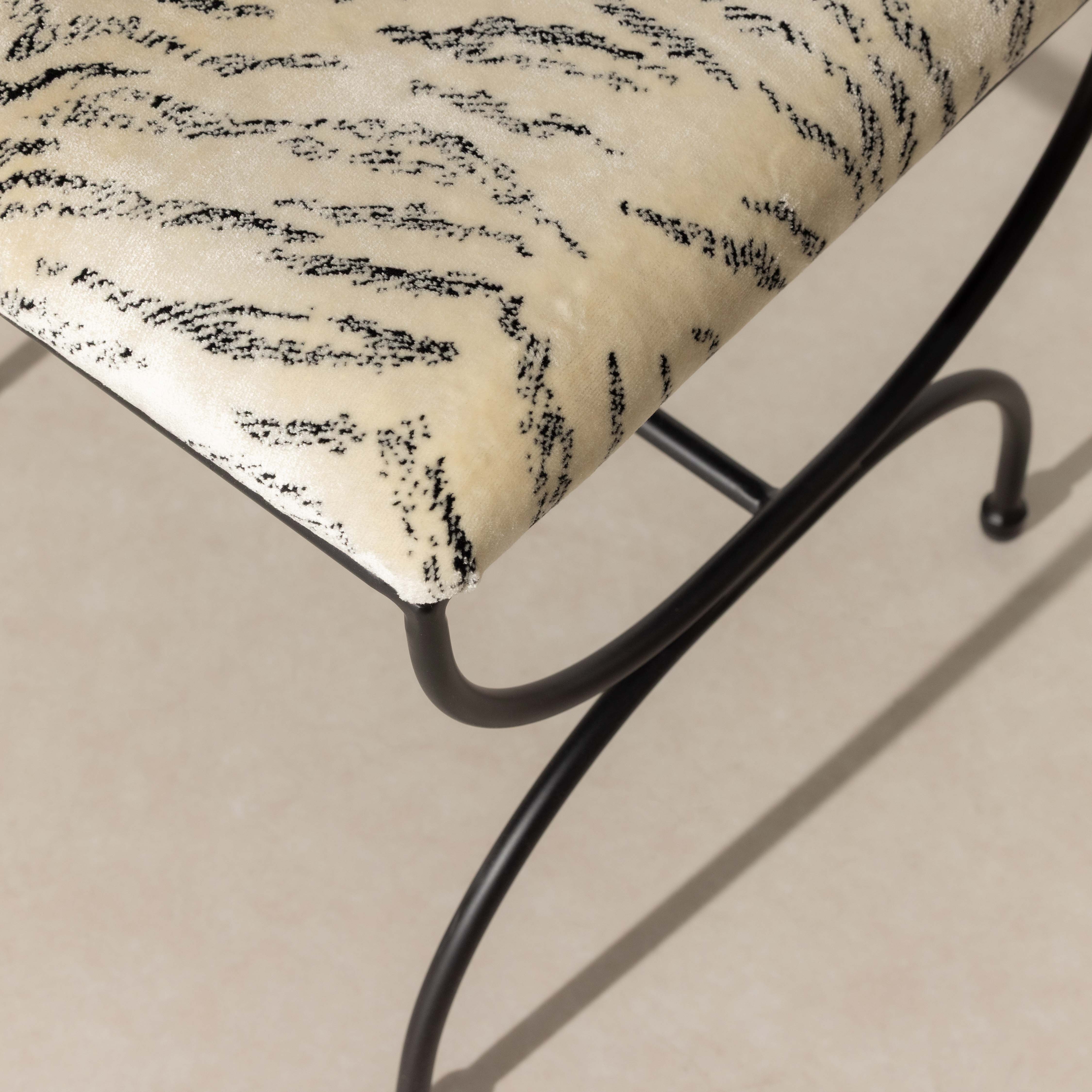 Metal & Tiger Low Stool - Image 4