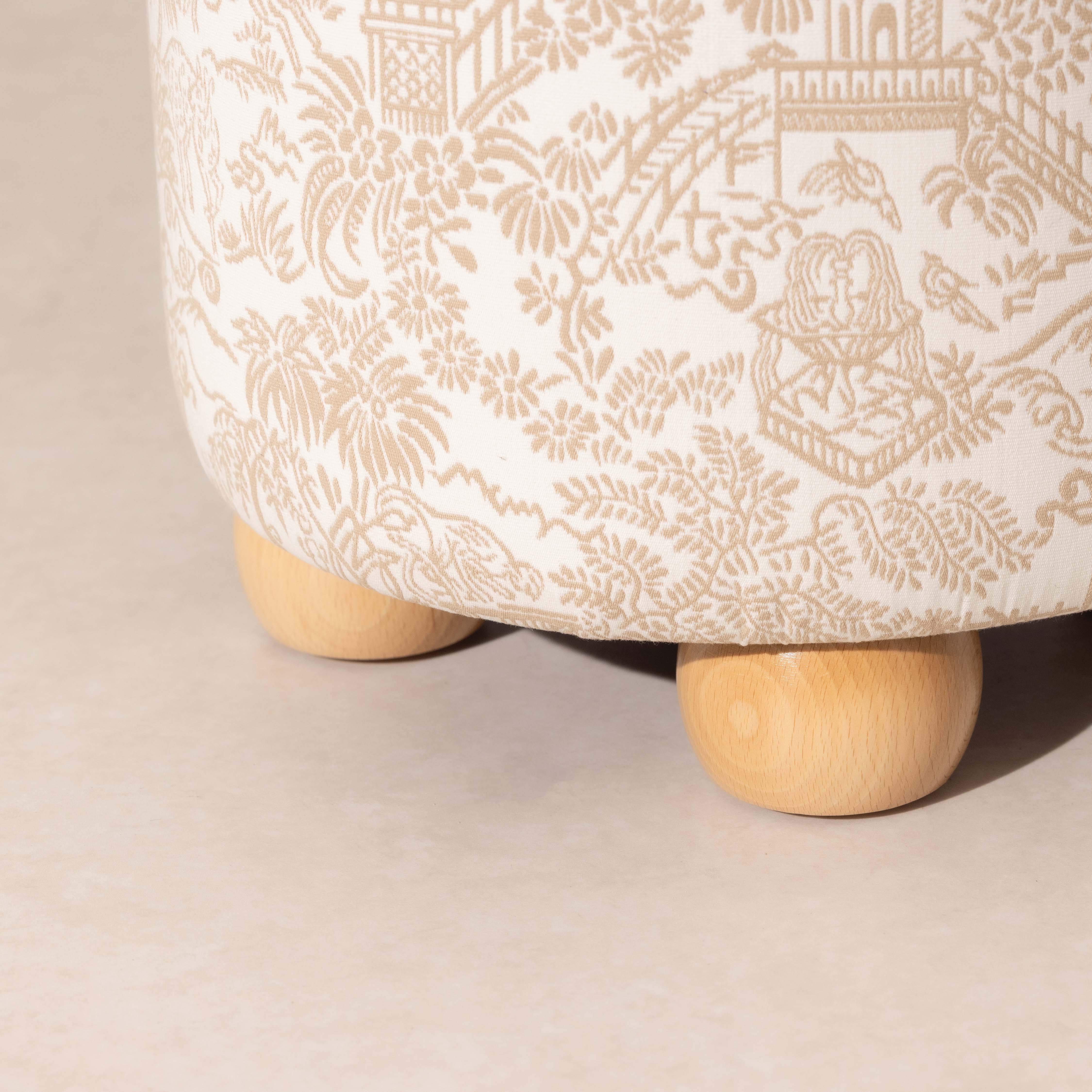 Pouffe with Ball Feet - Les Pagodes - Image 3