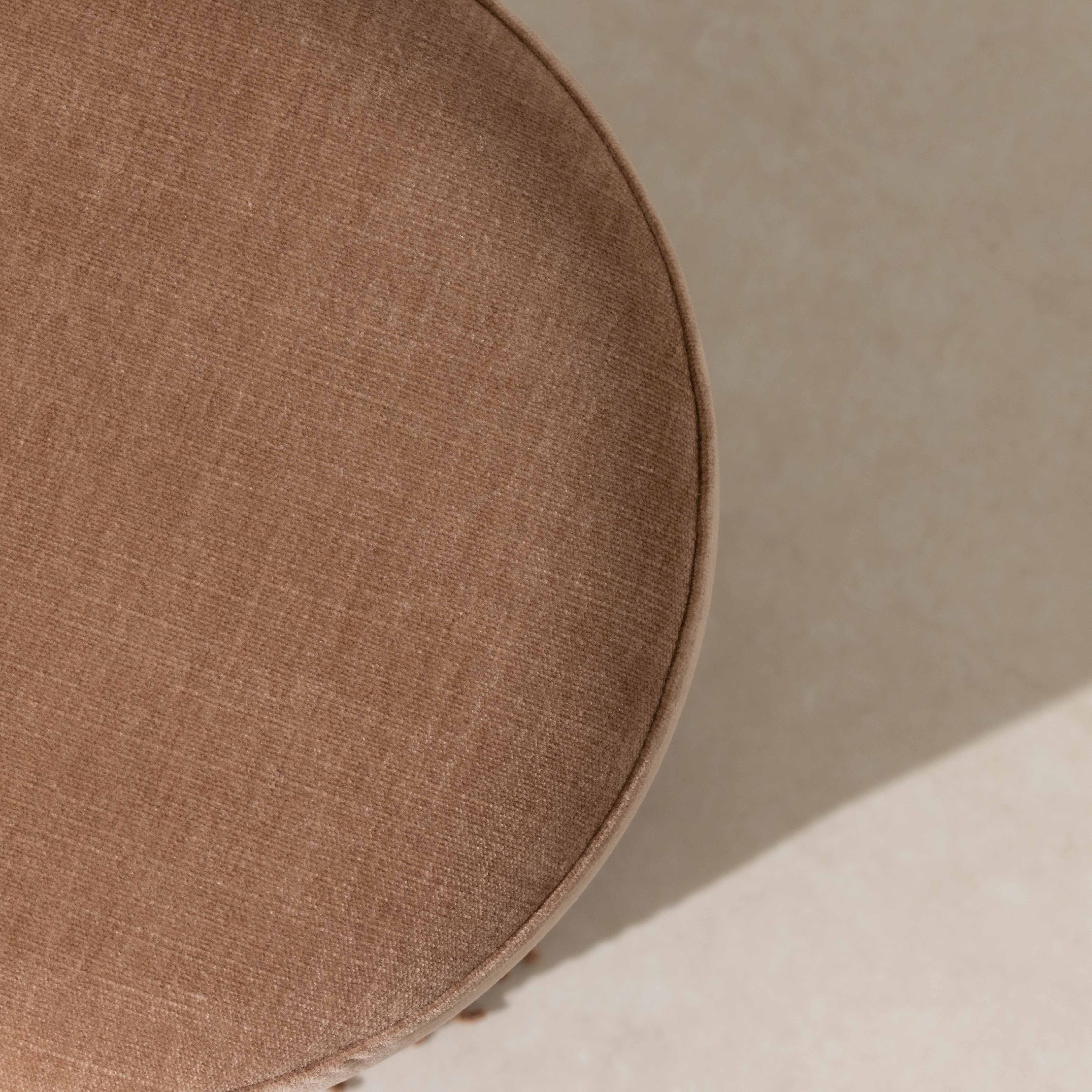 Velvet Pouffe with Fringe - Powder - Image 4